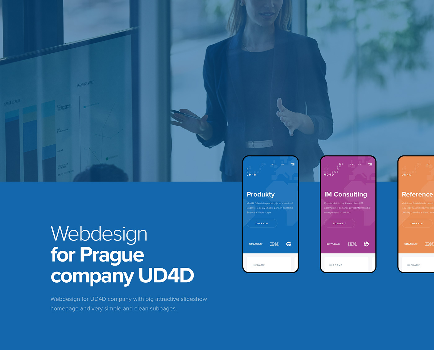 Webdesign Web minimal landing company UI ux service Consulting Data