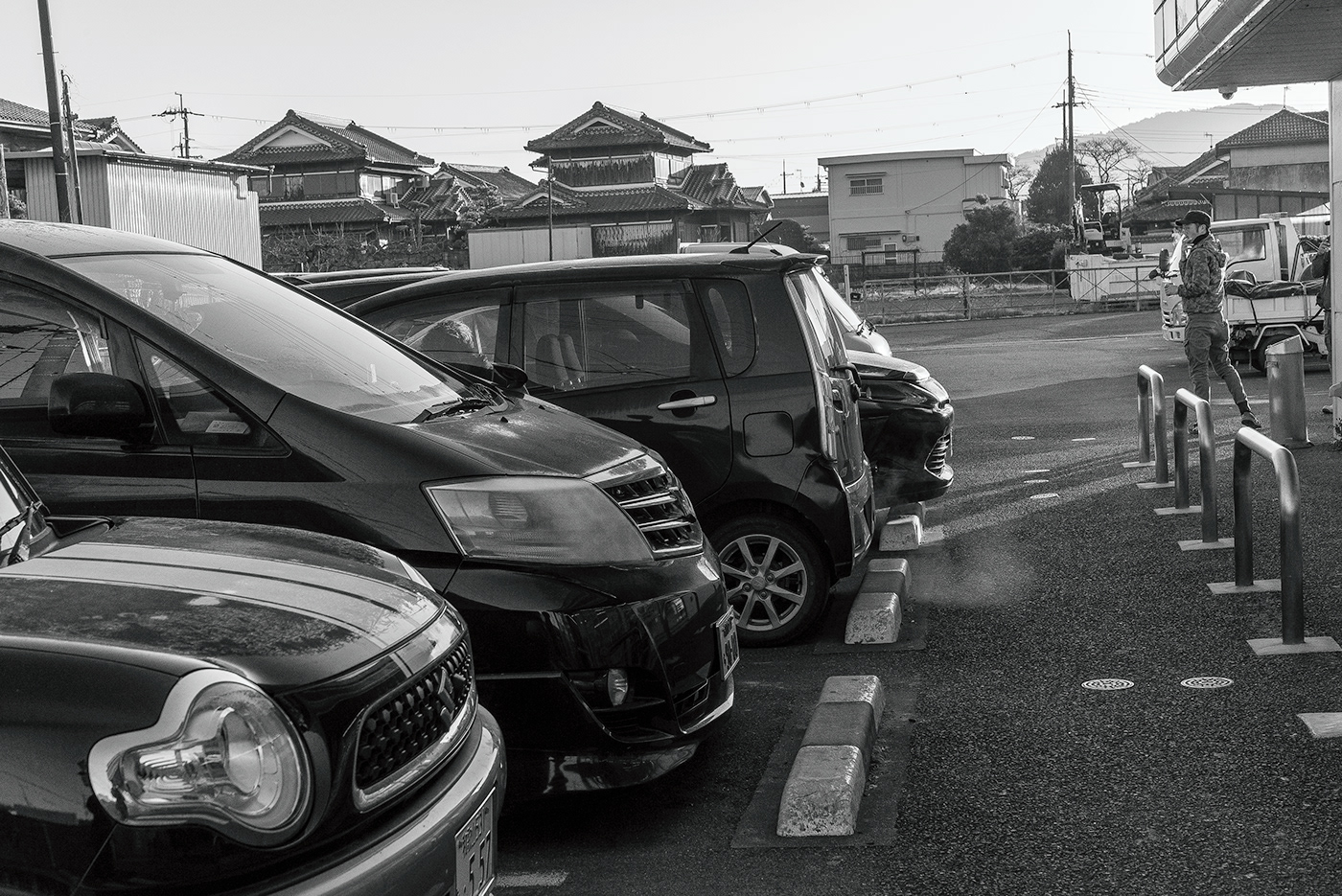 black and white monochrome road countryside Wakayama Prefecture japan
