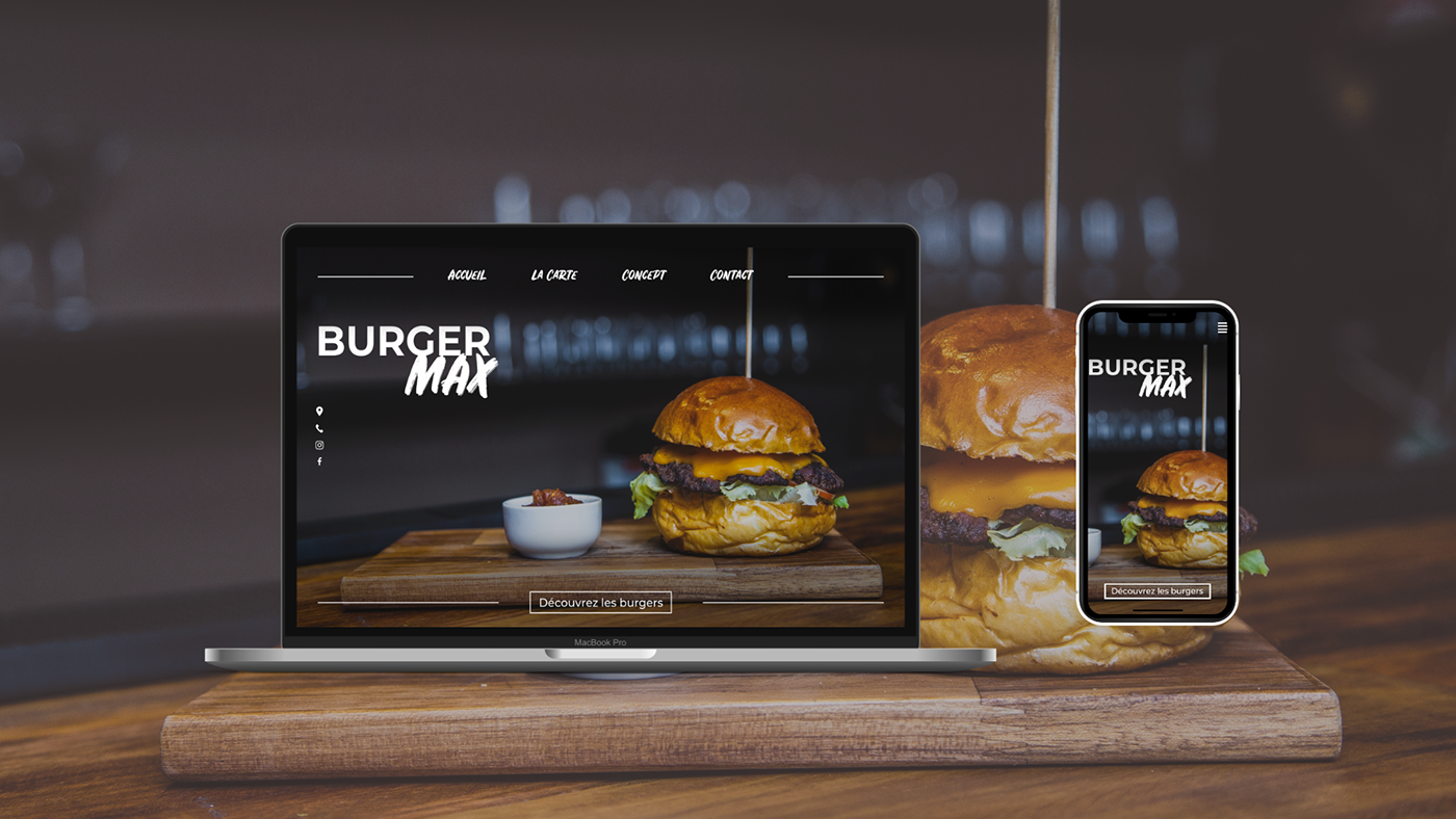burger MAX Food  adobe photoshop xD Mockup UI ux design
