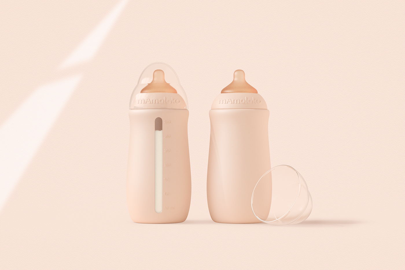 baby black white bottle concept graphic design  infant milk formula milk Packaging product design  visualization