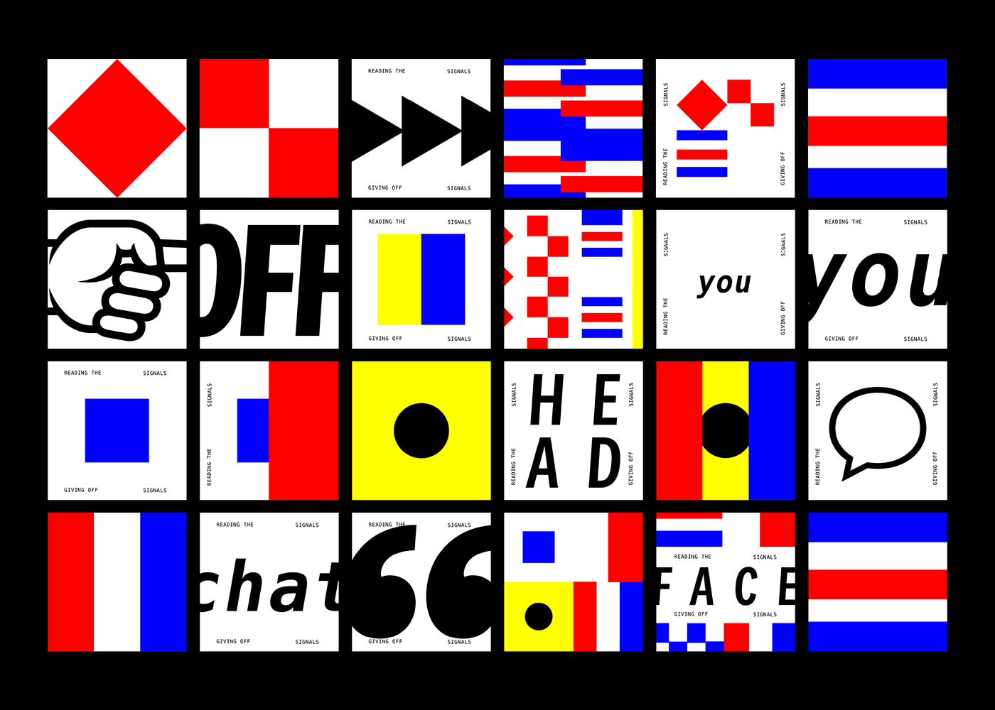 geometry graphic design  iconography icons Poster Design print Signal flags typography  