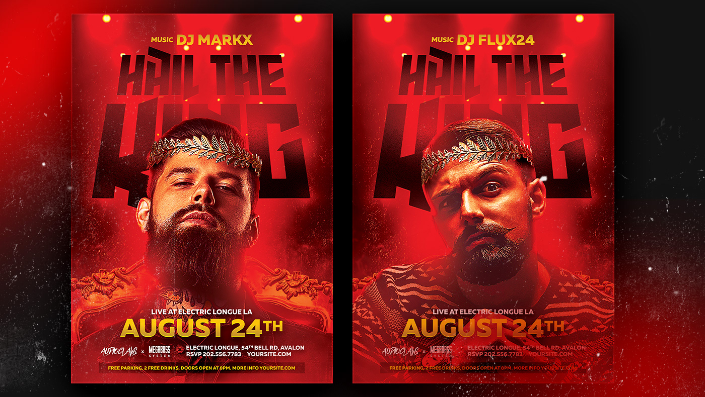 graphicriver flyer template poster template instagram flyer party dj king gangsta nightclub club party