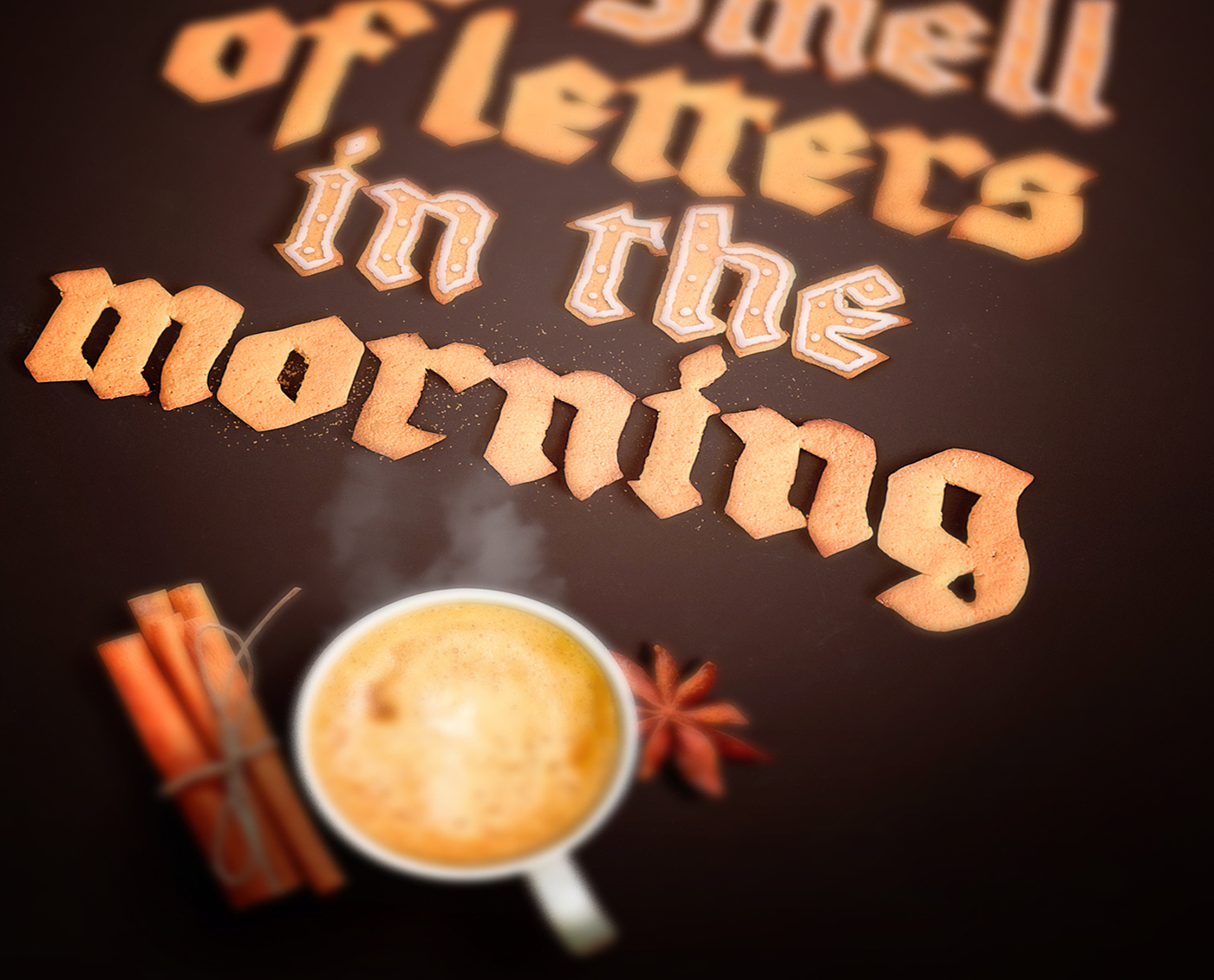 lettering print Fraktur cookie cute letters design MORNING graphics