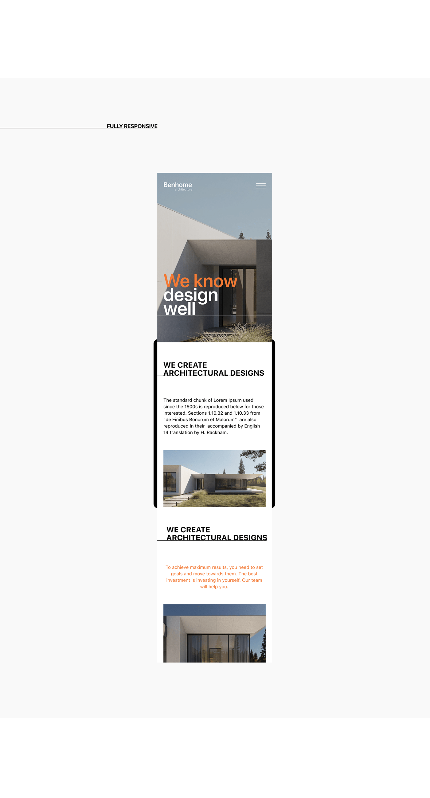 architect architecture construction corporate Interior mobile Web Website Minimalism UI
