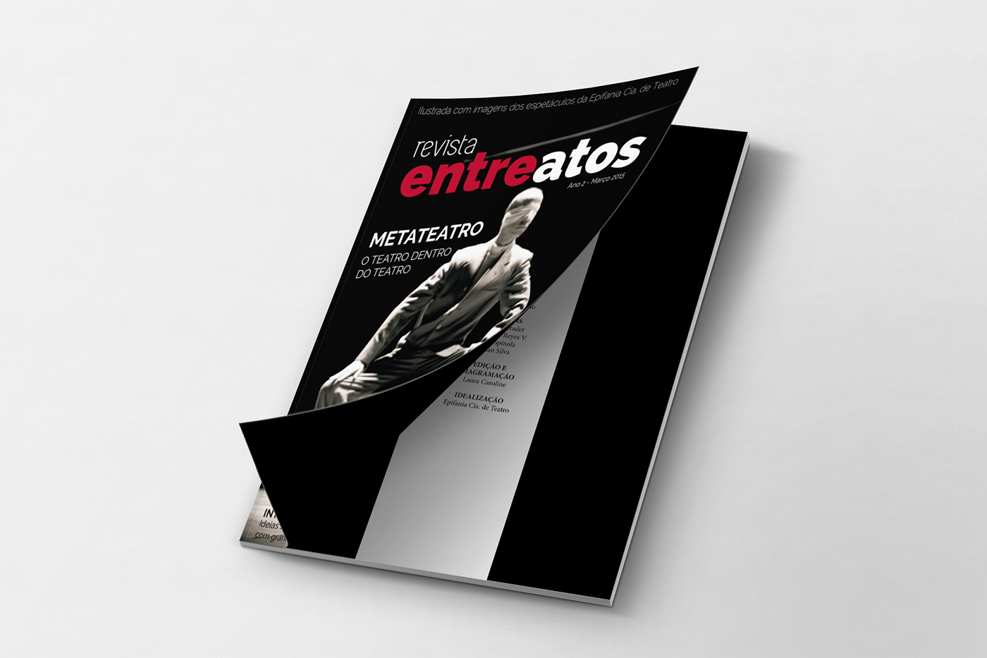 issuu revista magazine teatro editoração Capa editorial InDesign