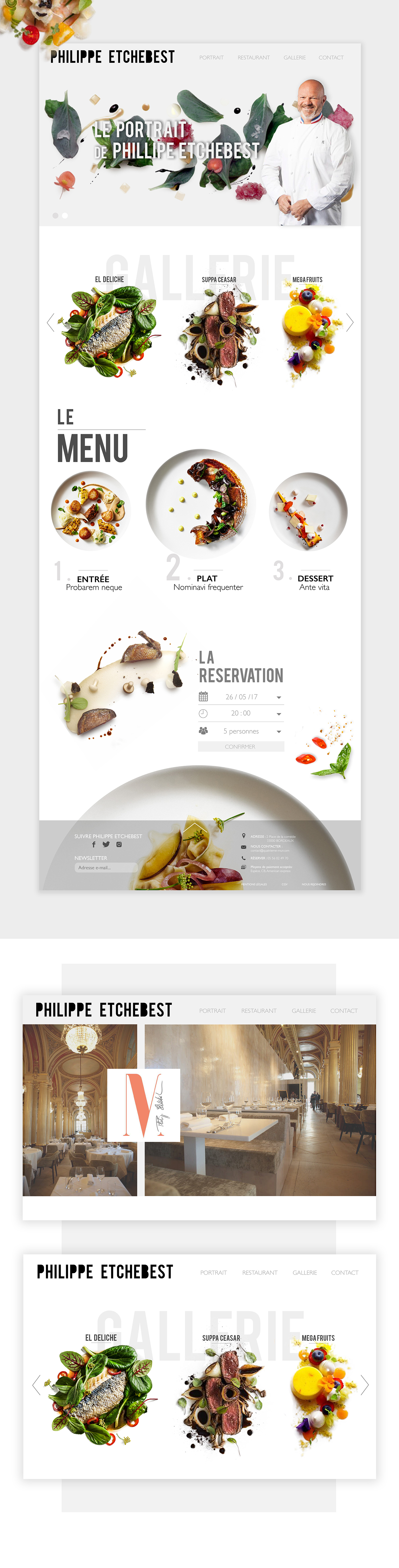restauran chef cook gastronomy design Webdesign Conception Interface