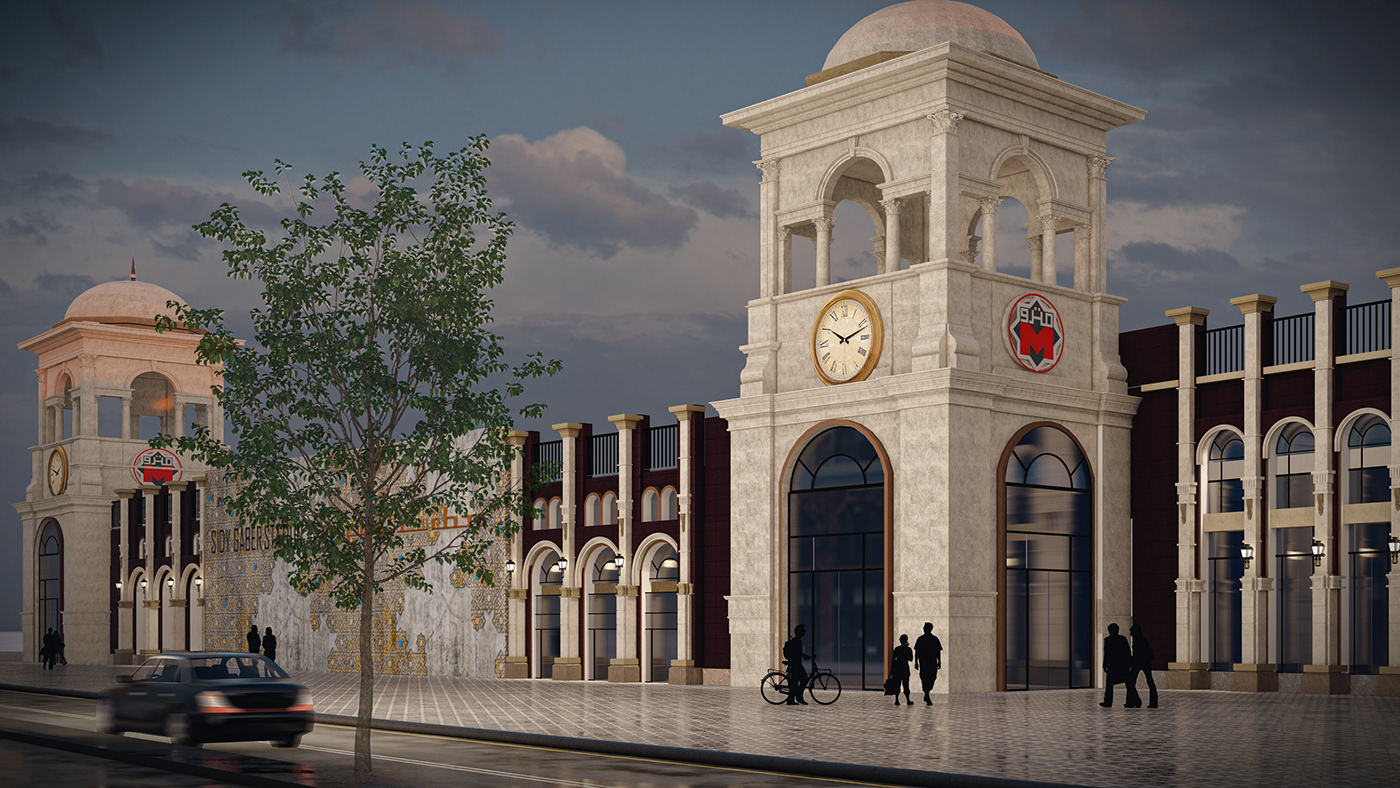 alexandria architecture concept design egypt exterior identity metro STATION visualization