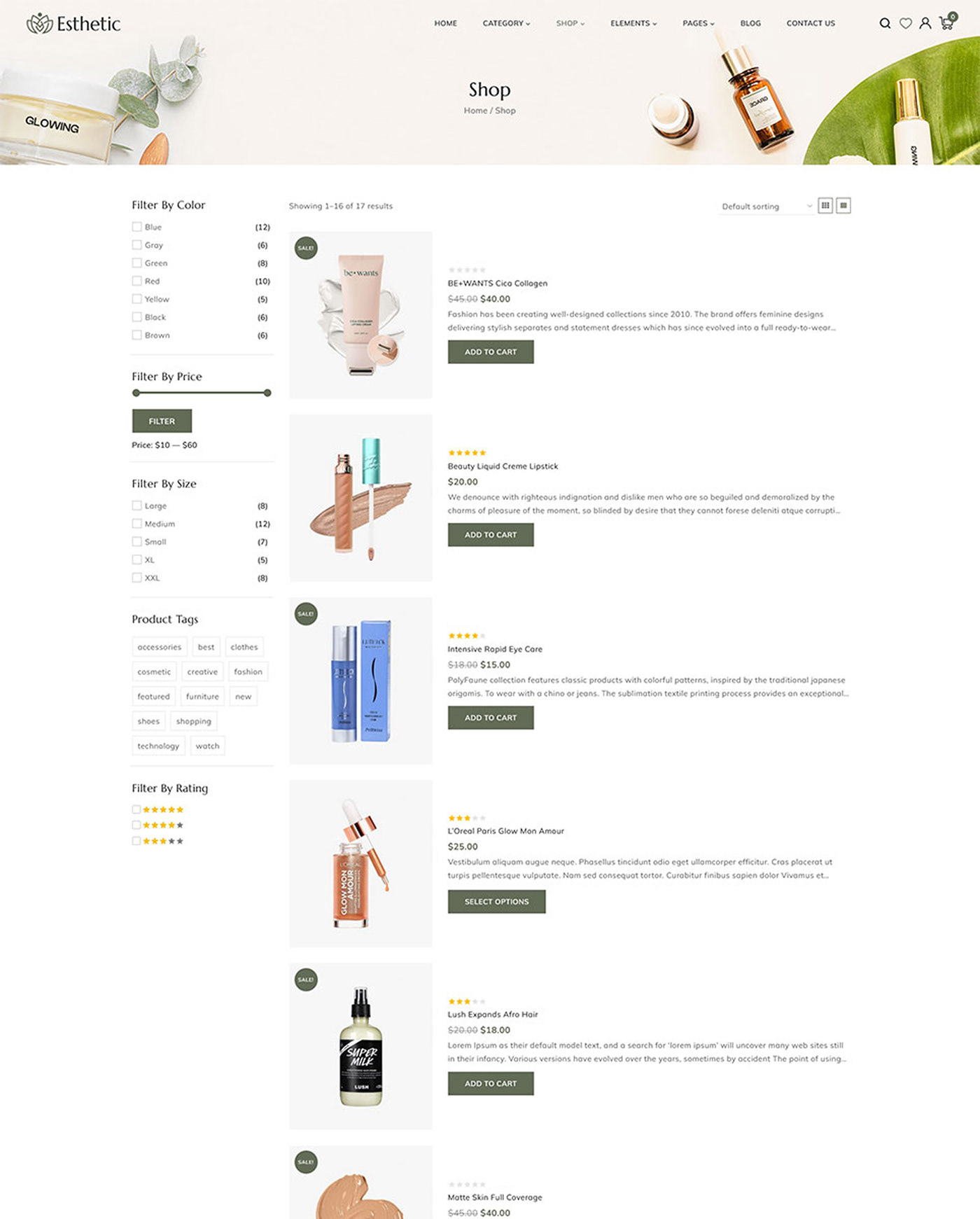 COSMETICS STORE  Woocommerce responsive theme wordpress Website Theme Ecommerce Website product website landing page beauty store 