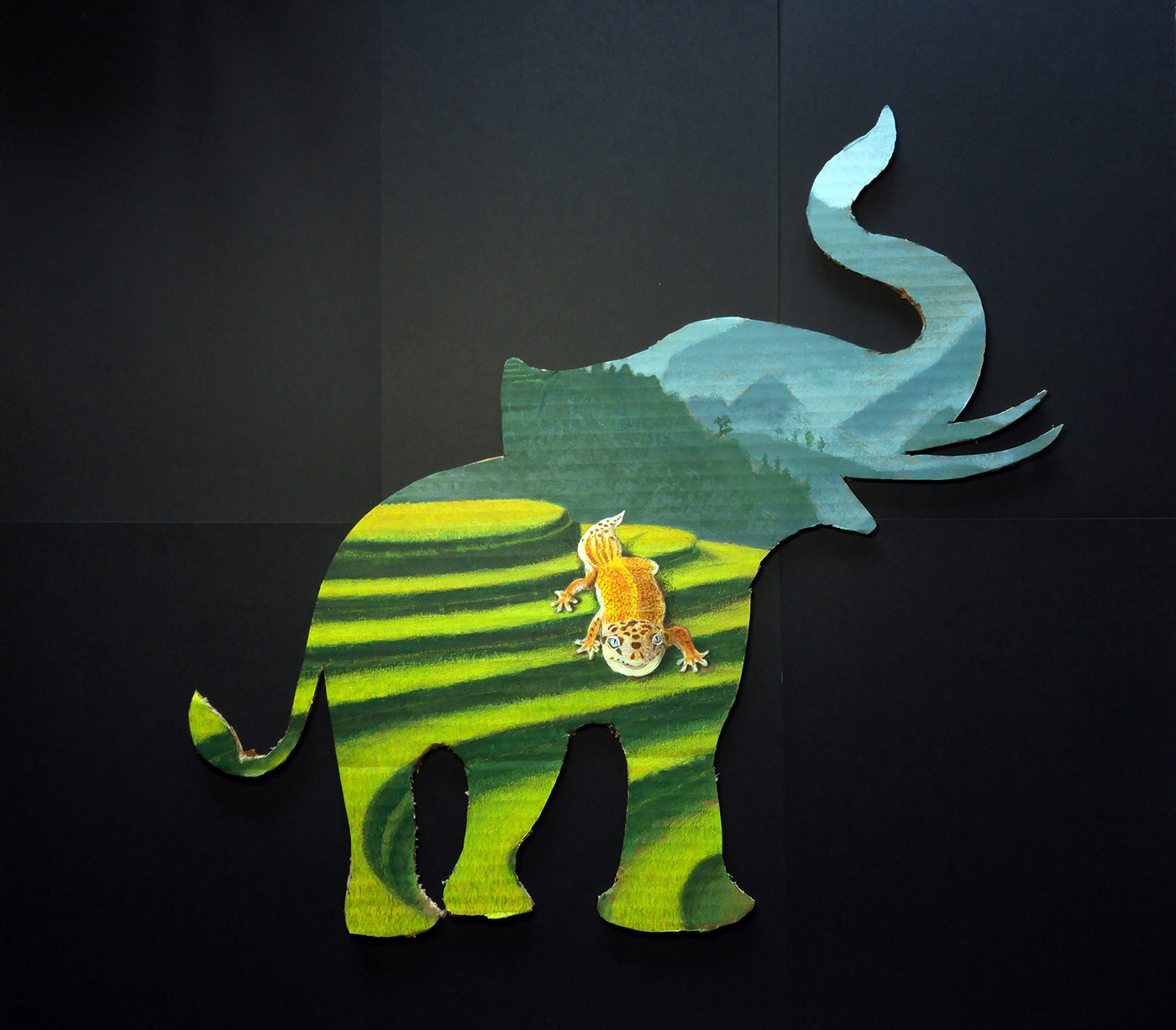 bali elephant jeko Silhouette surrealism