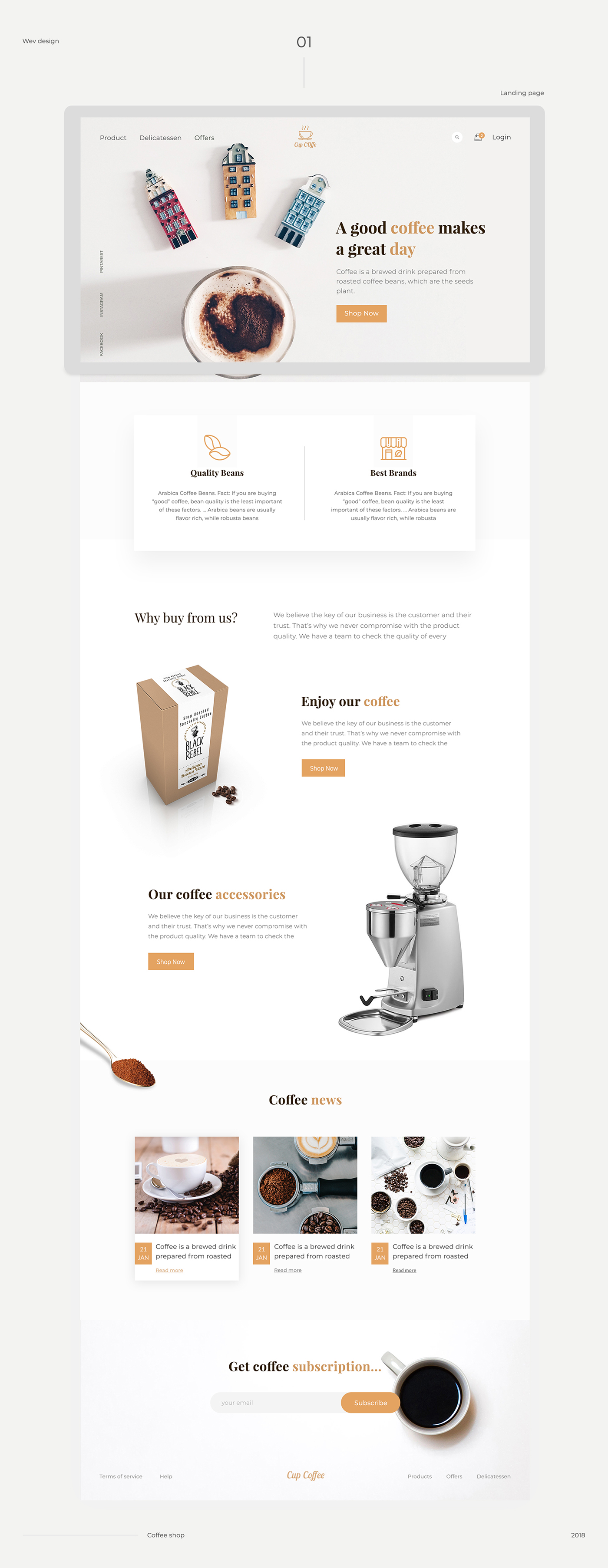 coffee shop Ecommerce e-commerce user interface minimal design Website Design ui design Web UI UIUX design popular design