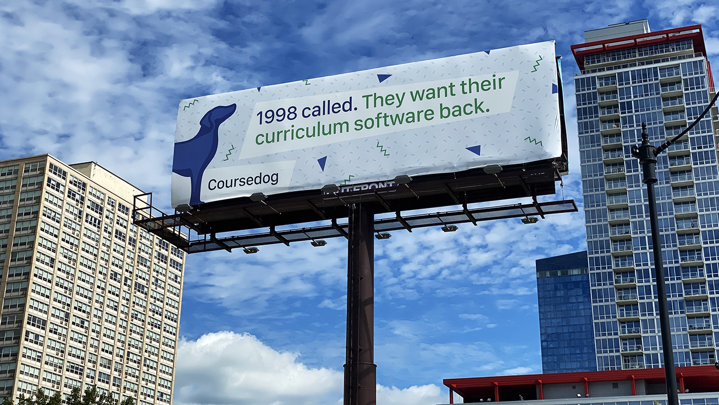 SAAS billboard OOH out of home software app coursedog