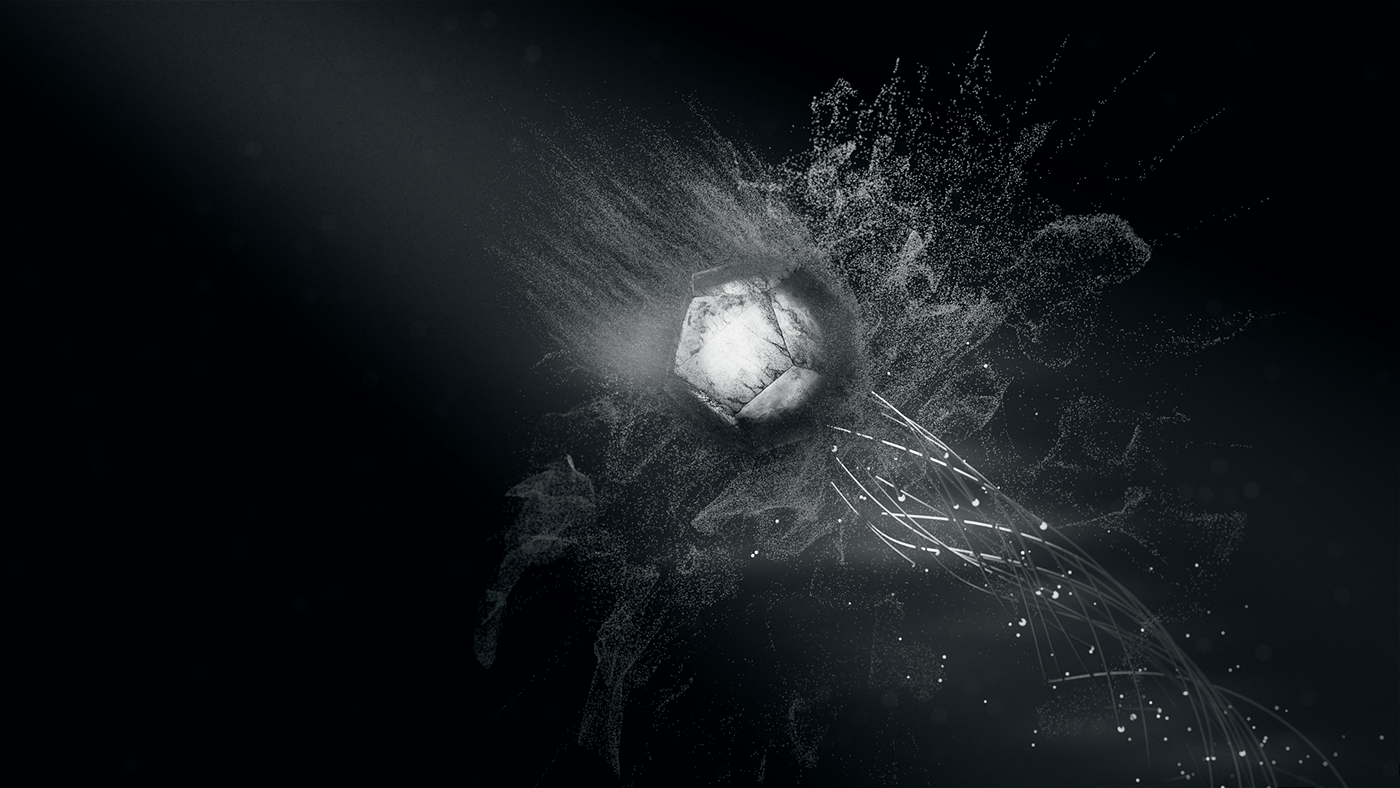 abstract black and white cinema4d concept particles redshift stillframe vfx x-particles