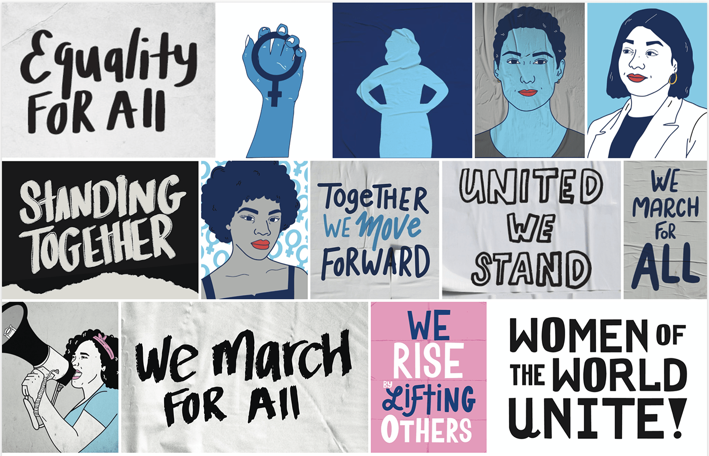 brand campaign femenist illlustration Illustrator lettering Procreate Women in Design women rights Women's Suffrage
