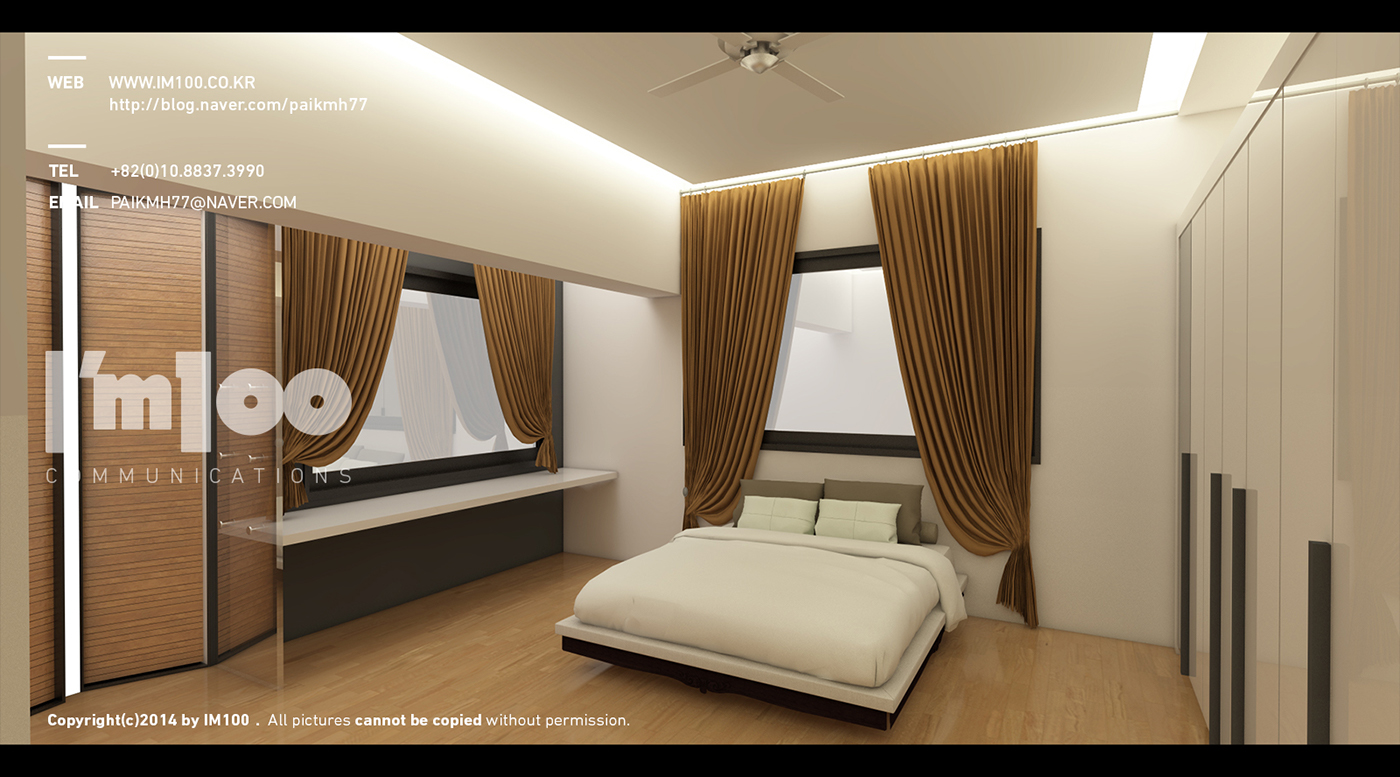 3D Interior minimal house interior