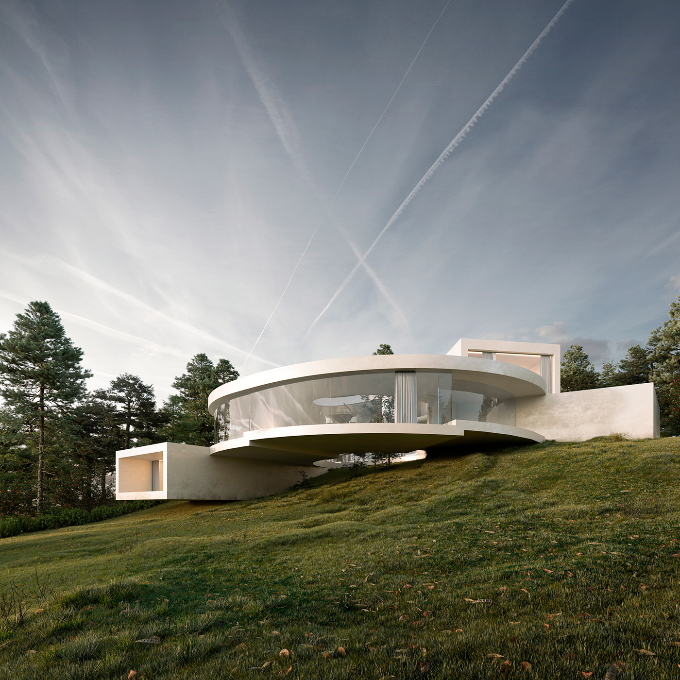 3dsmax architecture archviz CGI concrete CoronaRender  house minimalistic Render visualization