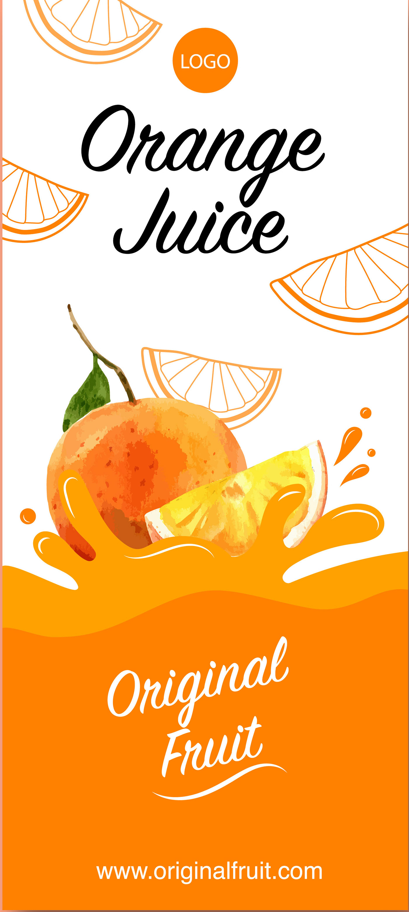orange juice product 3D Mockup