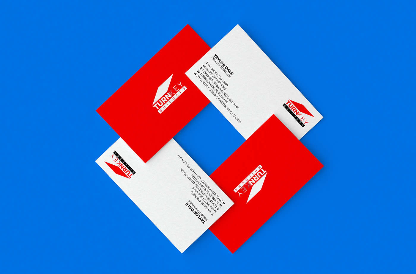 logo branding  business card identity red black graphic design  brand corporate builders