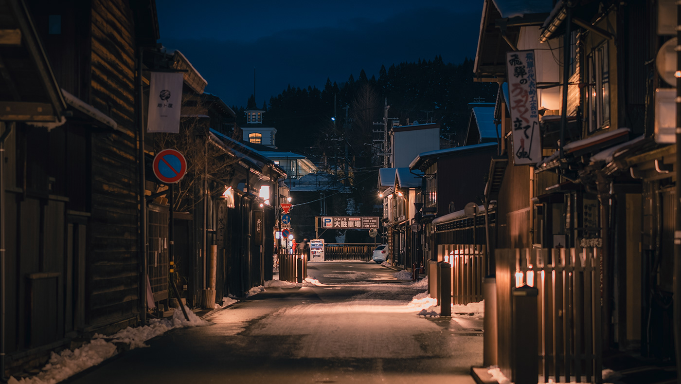 japan snow Photography  street photography city Travel night winter