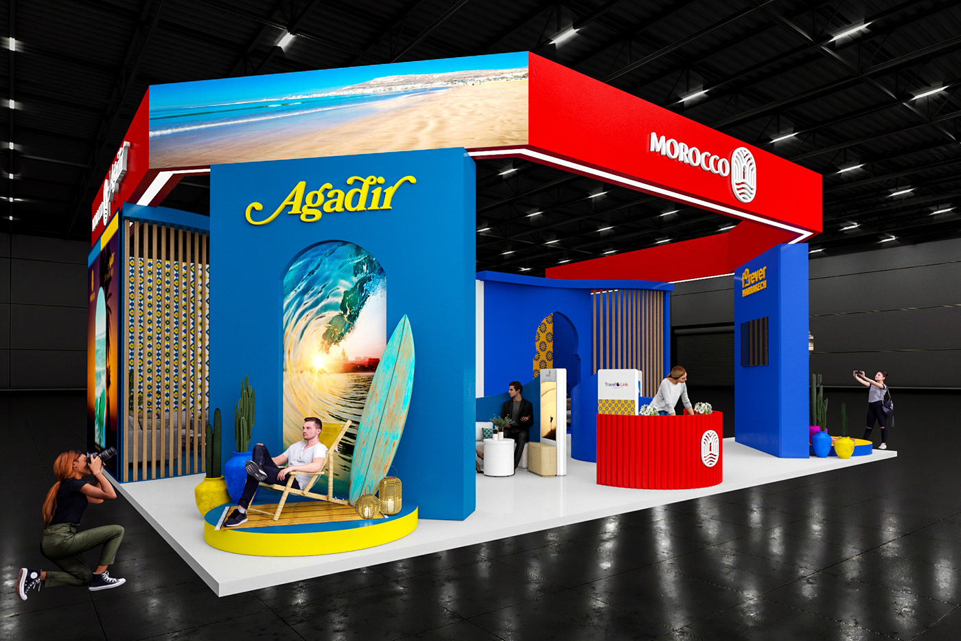 Morocco Exhibition  wtm marrakesh Exhibition Design  Stand btob Agadir ONMT WTMLondon