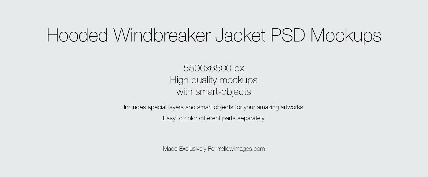 activewear apparel mockup hooded windbreaker Mockup outfit psd Sportswear Windbreaker