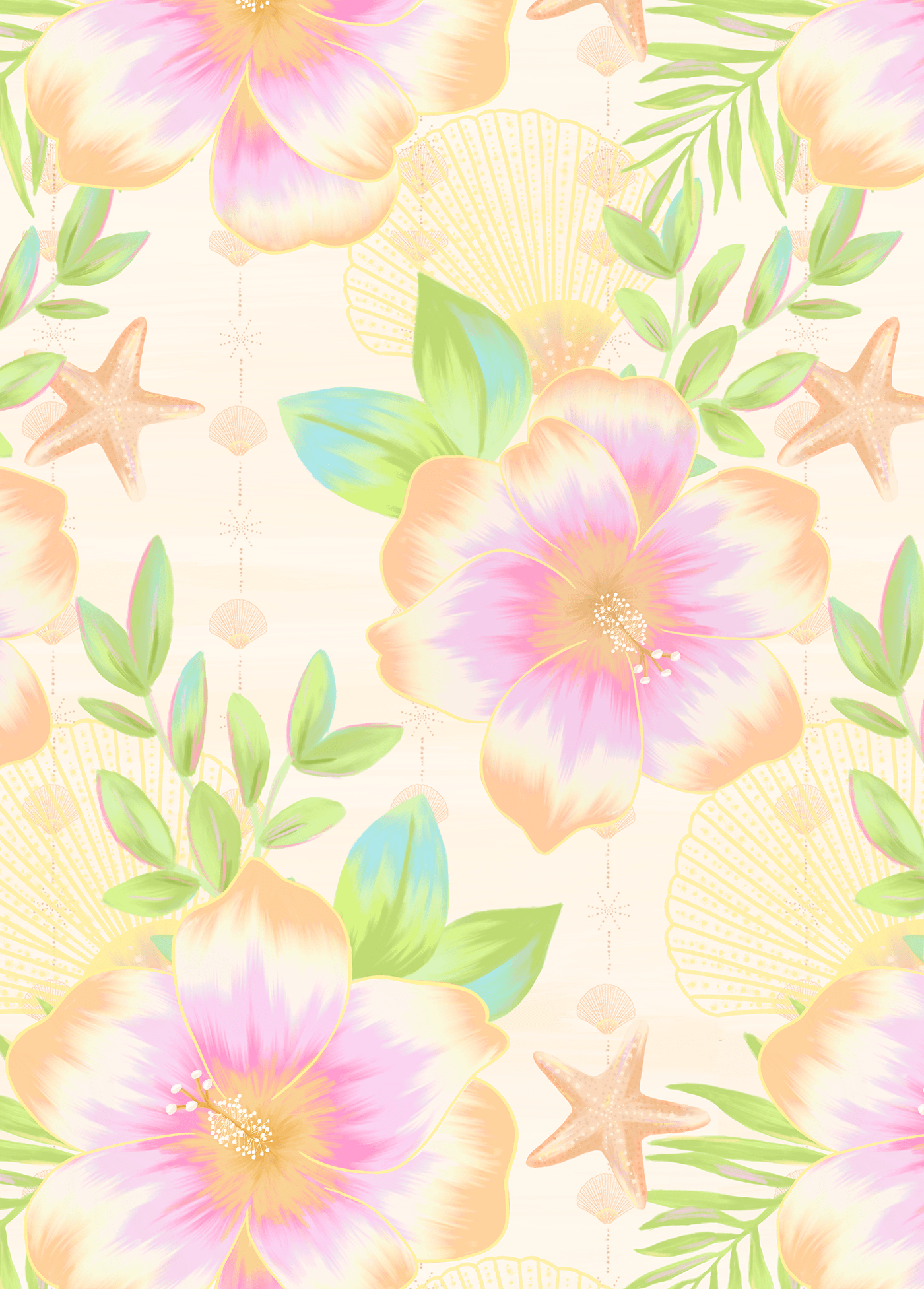 design Estampa floral Flowers graphic design  ILLUSTRATION  painting   pattern print