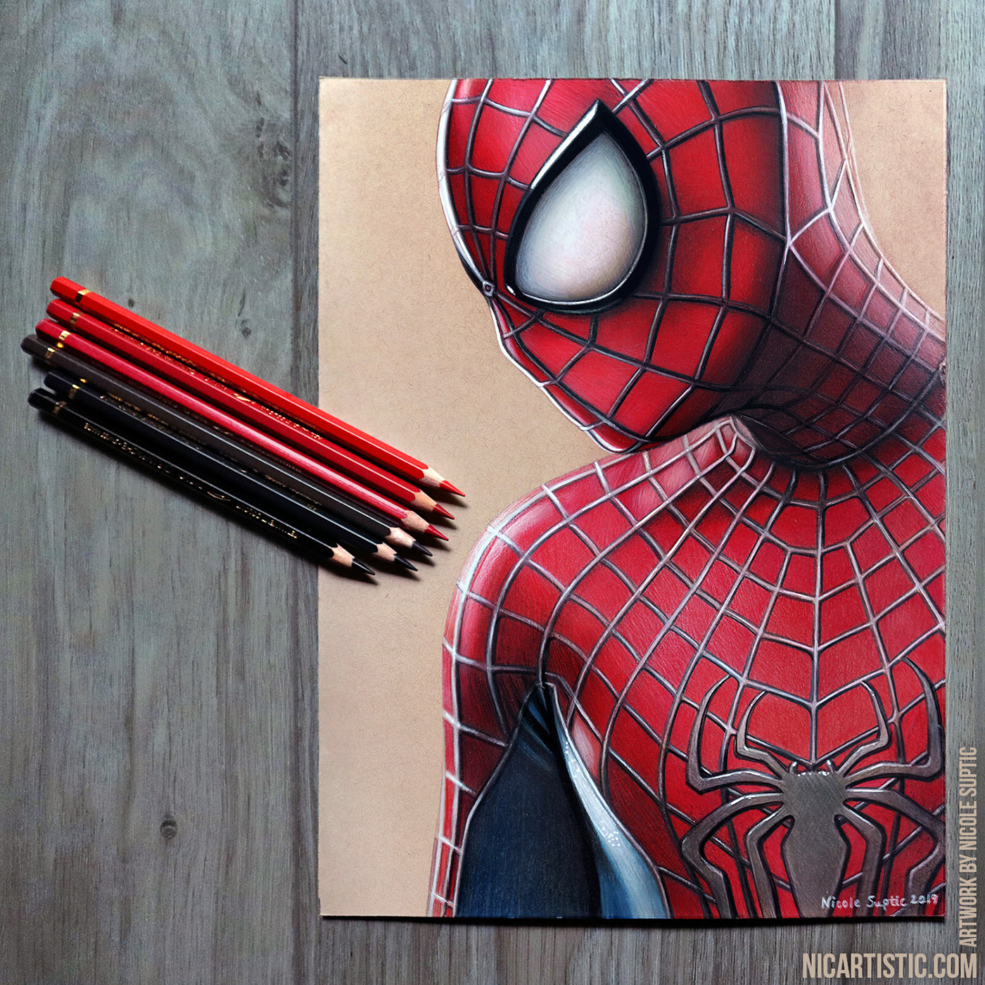 SpiderMan Drawing in Colored Pencils on Behance