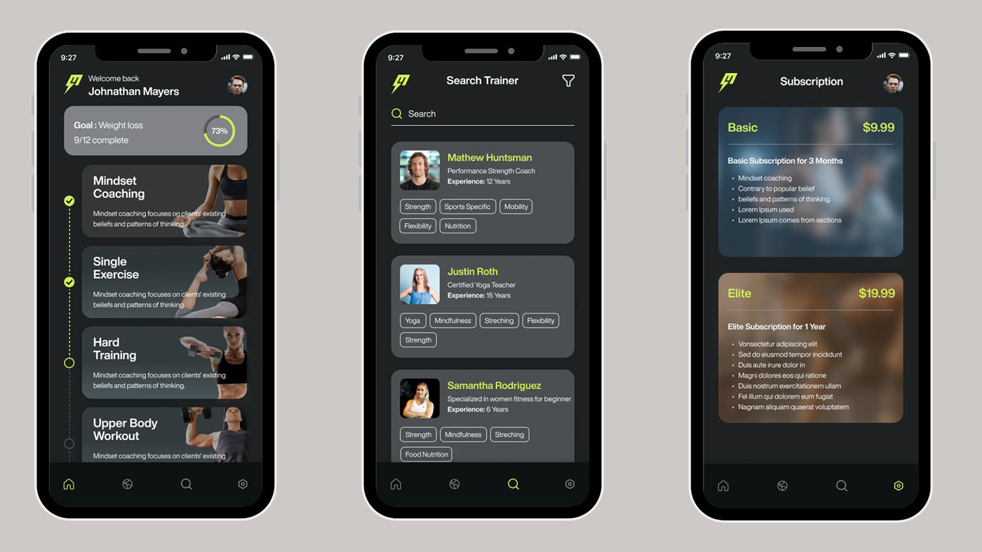 app design app phone gym development app development