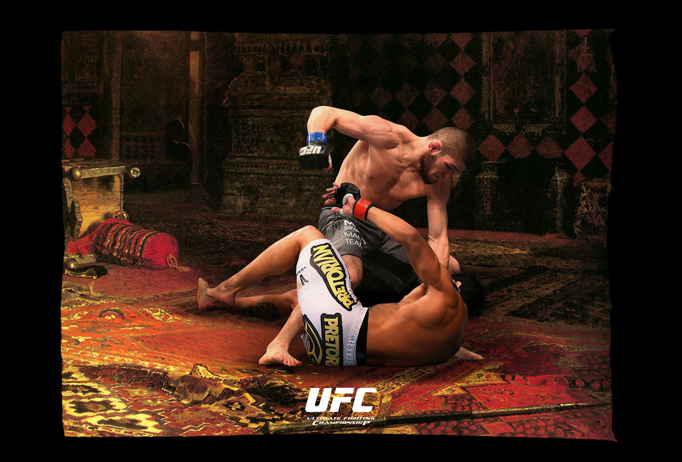 collage UFC MMA contemporary UFC ART Mixed martial arts Digital Collage figter themed art ufc fan art bkzcreative