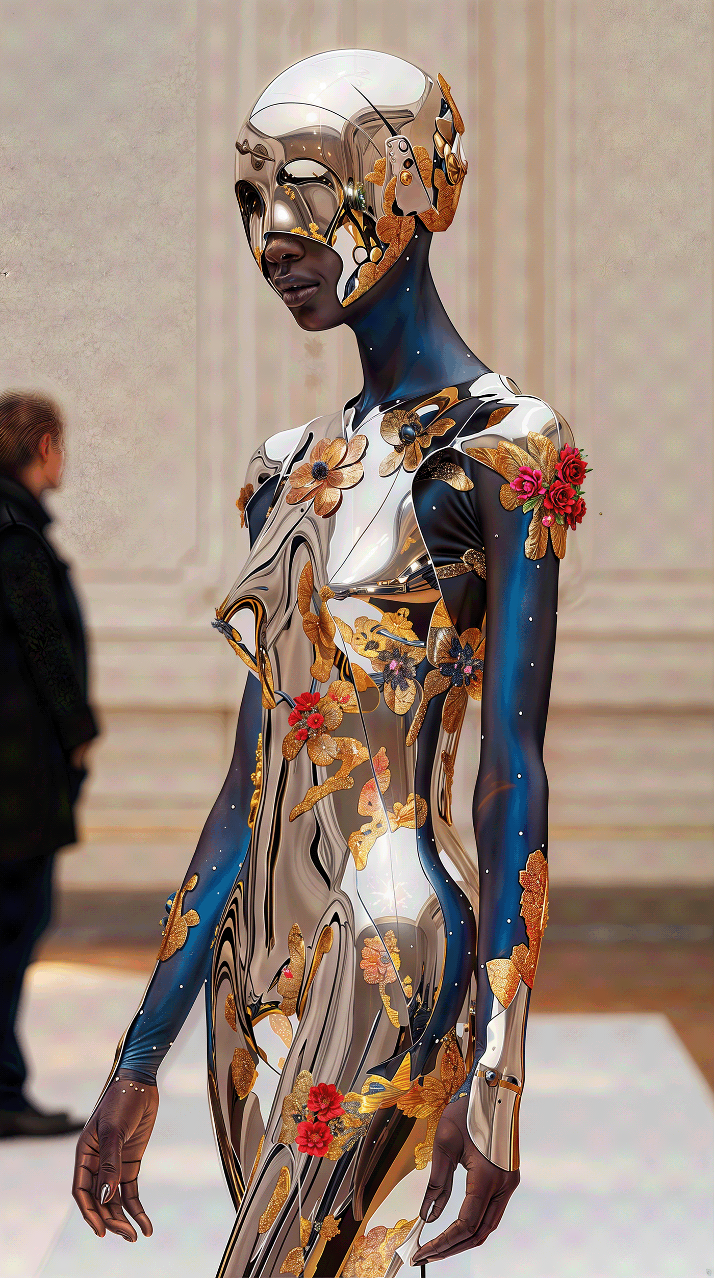 Schiaparelli fashion illustration Haute couture Fashion  model midjourney Midjourney ai artificial intelligence Digital Art  artwork
