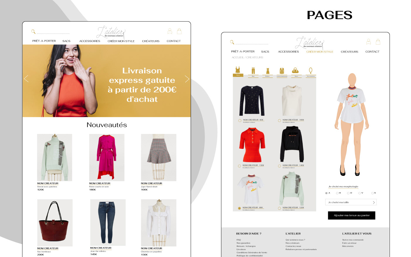 design e-commerce graphic UI ux Website