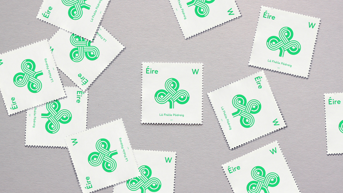 Celtic art Celtic weave interlace Ireland irish stamp print design  St Patricks Day Stamp Design stamp sheet stamps