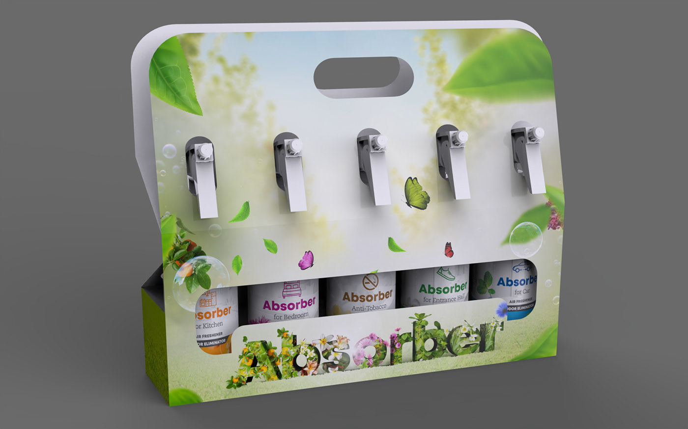 3d modeling Advertising  Air Fresheners Creativity marketing   packaging design