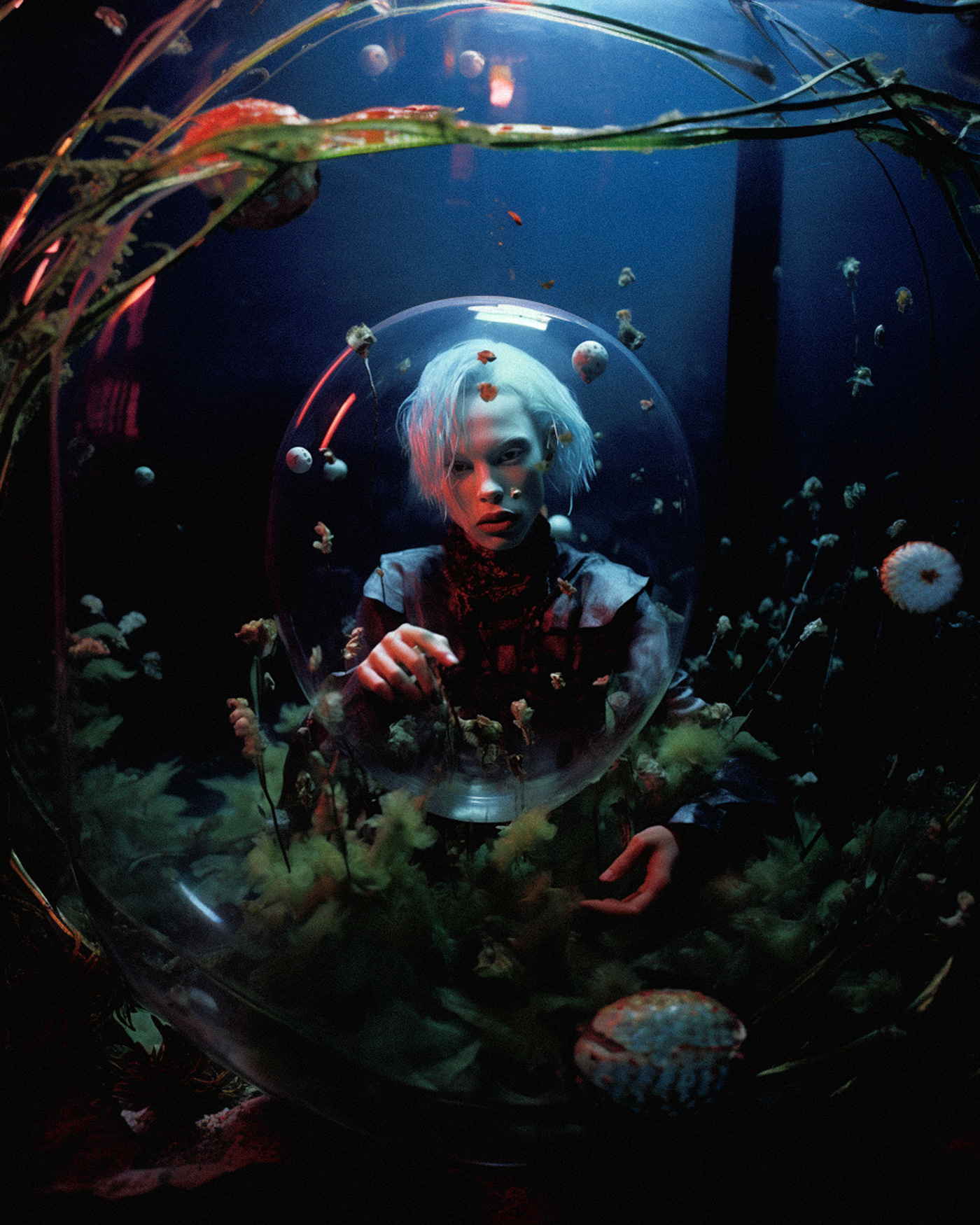 Image may contain: underwater, reef and aquarium