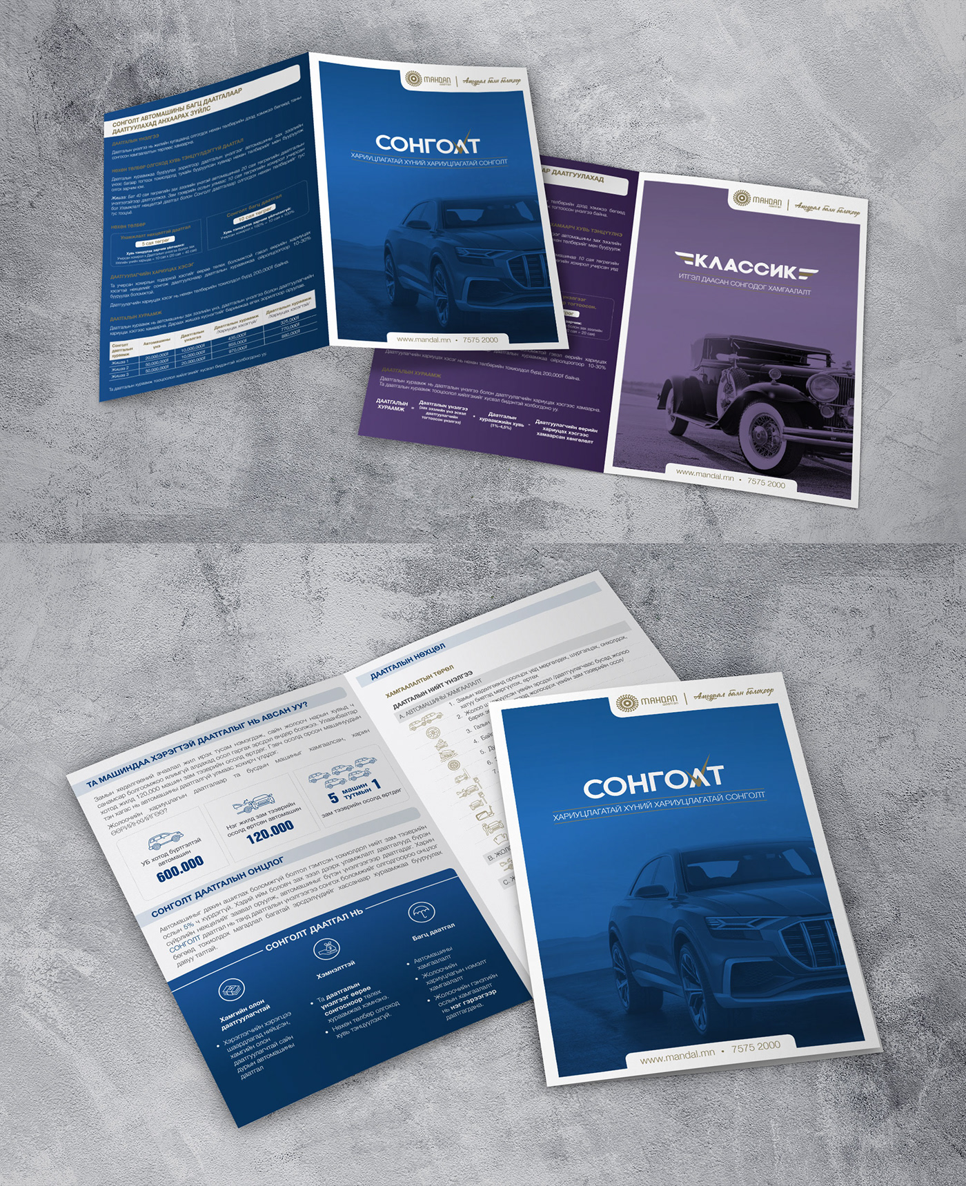 blue brochure car finance flyer insurance product purple
