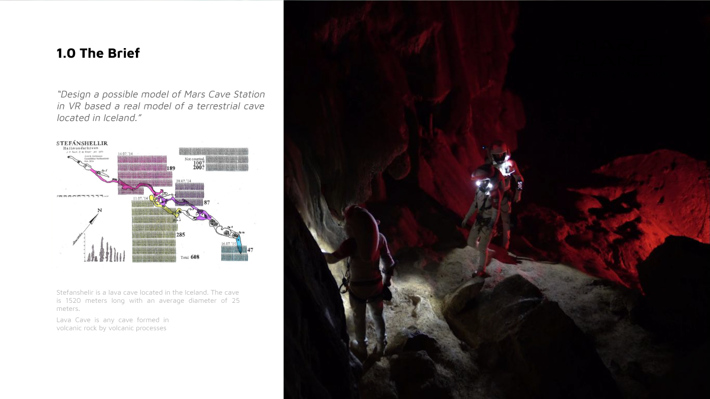 mars cave iceland Virtual reality simulation sphere projection sci-fi futuristic habitat Space 
