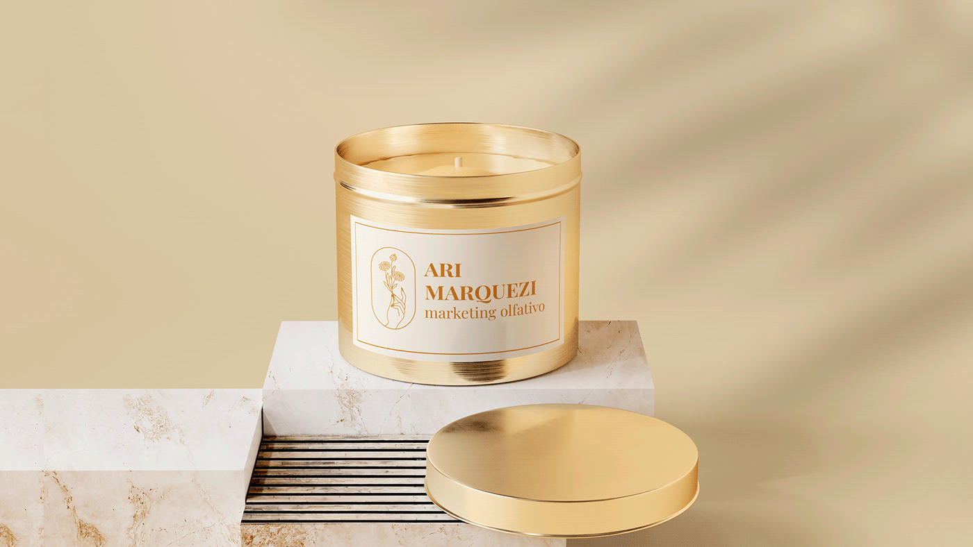 branding  candle Fragrance gold identidade visual identity logo marca Packaging perfume