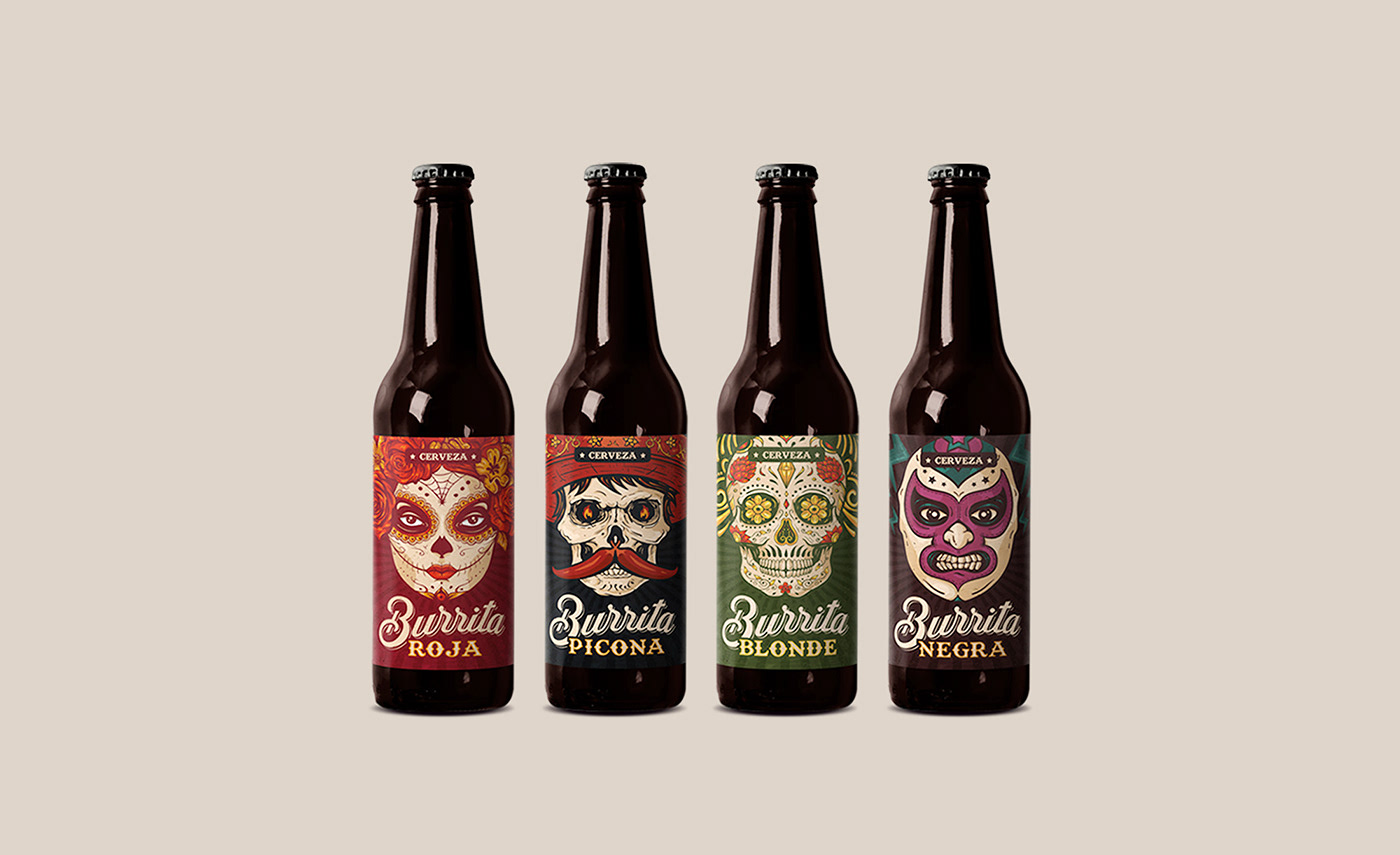 beer cerveza mexico sixpack coaster Label etiqueta ilustracion craft beer