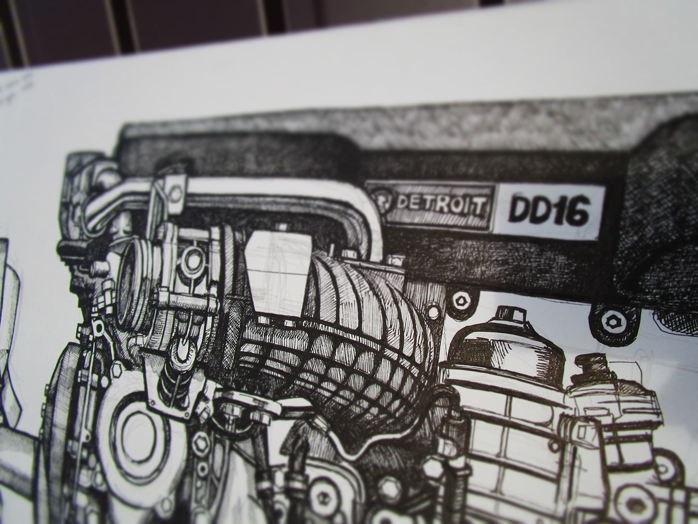 #ink #paper #engine #metal #spares #tools #handwork #Detroit Diesel Engine #Detroit Diesel #diesel
