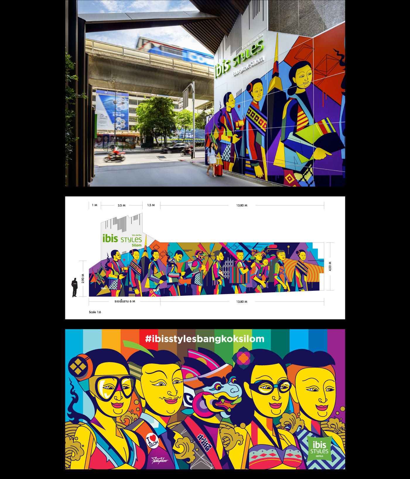 tikkywow hotel Thailand ILLUSTRATION  art art direction  creative Pop Art Project Ibis Styles