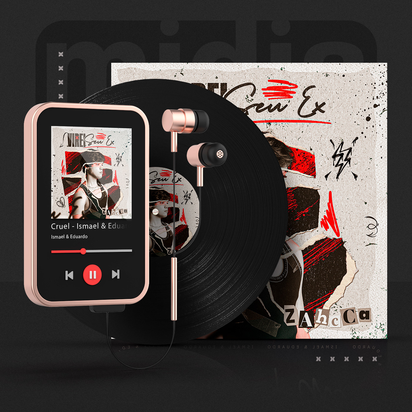 Capa cd Album musica flyer cantor designer gráfico designer banner design usa