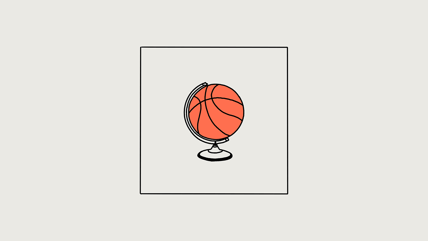 ball basketball Costa Rica delirium flat illustrations Jorge Espinoza
