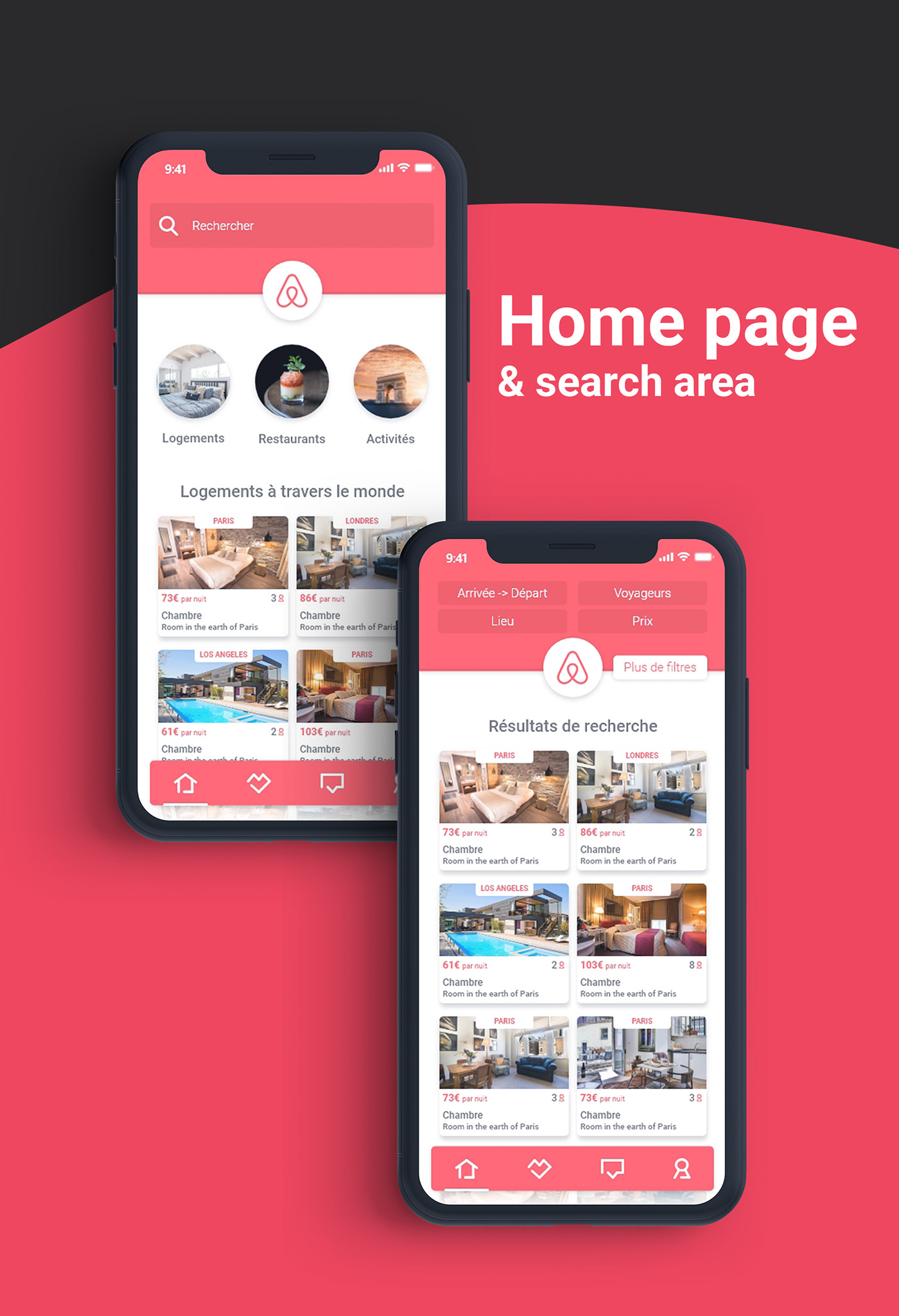 user interface design app UI ux airbnb iphone graphic design  Web Design  application