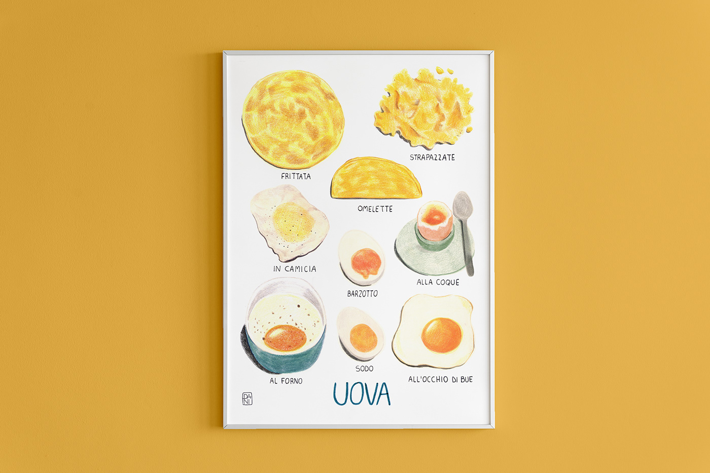 colored pencil EGG TYPE - eggs FABER CASTELL Food  food illustration polychromos Uova