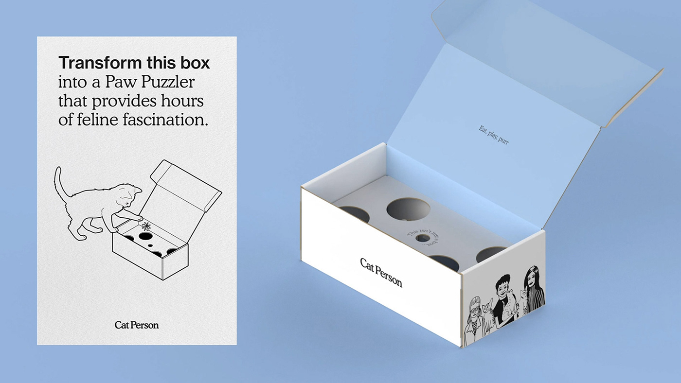 box branding  cats Collateral ILLUSTRATION  industrial design  instructions Packaging shipper pets