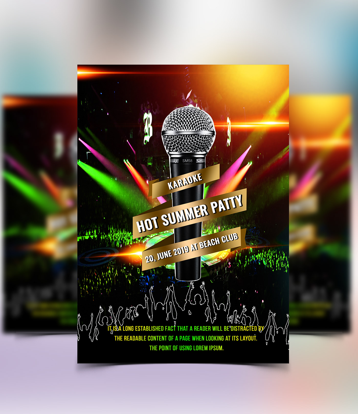 poster Advertising  colorful creative banding creative poster editable photoshop business flyer