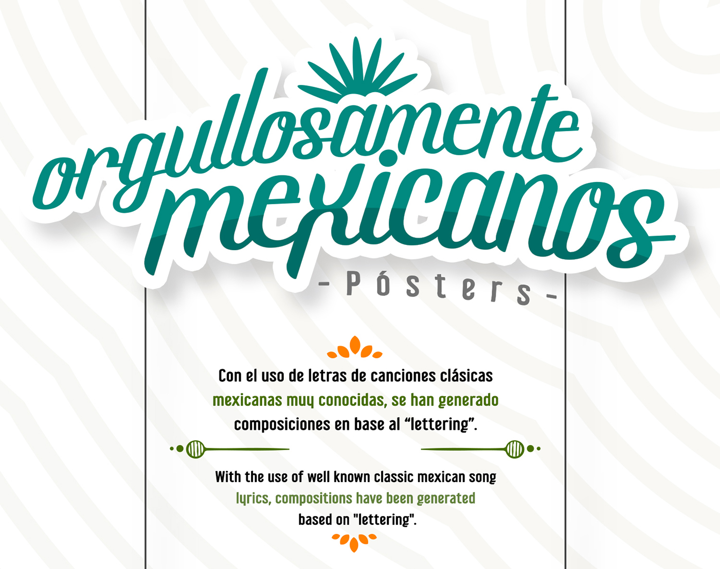cartel lettering mexicanos mexico orgullosamente popular poster