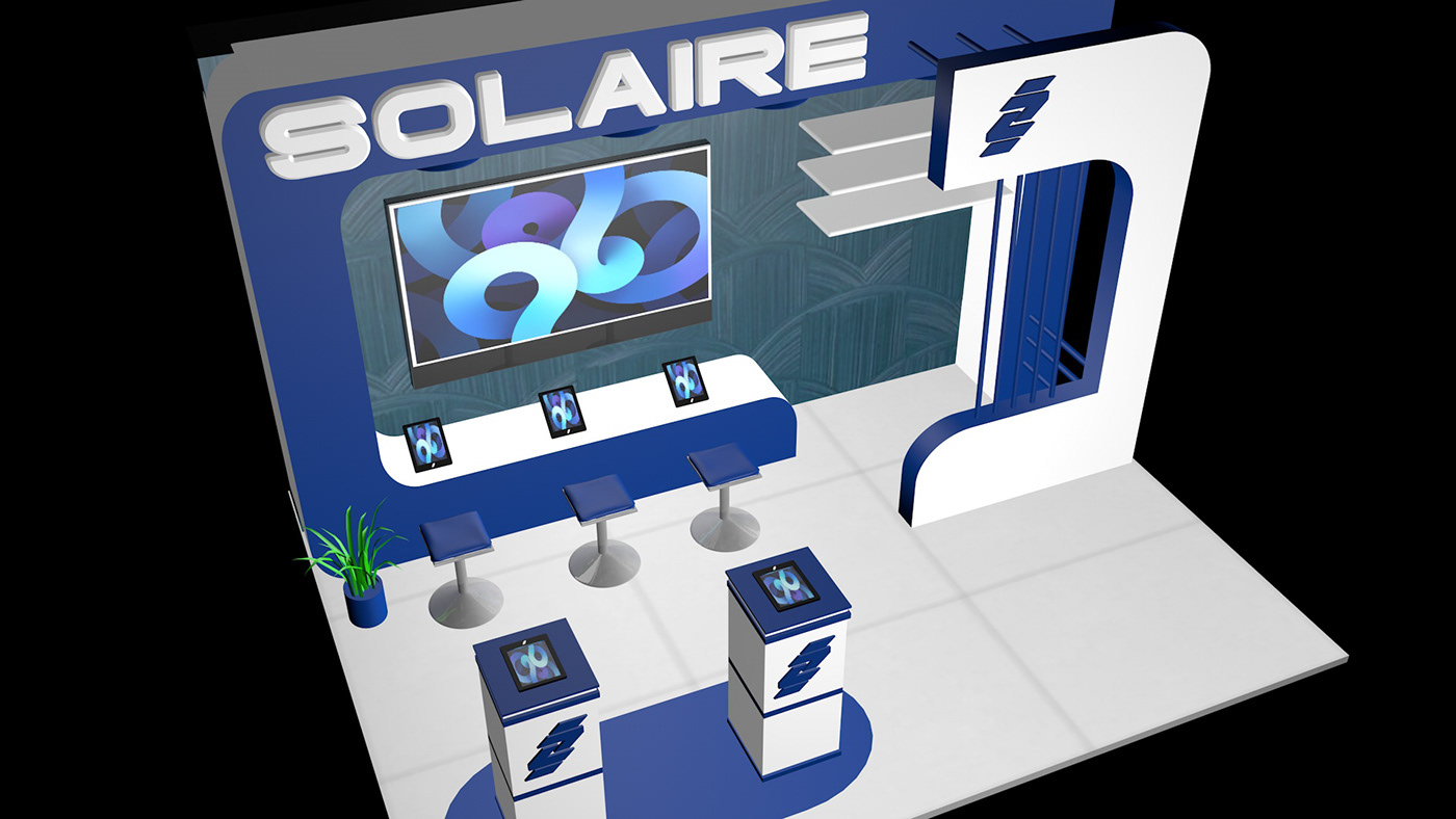 3D cinema 4d booth booth design exhibiton design 3d design modeling Render modern Exhibiton booth
