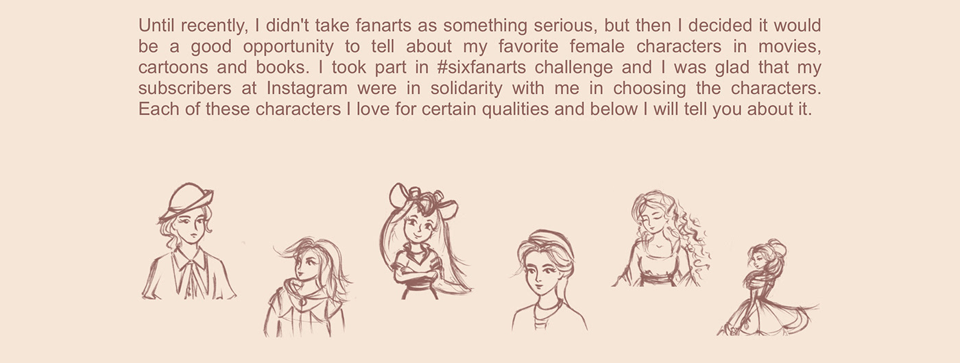 cartoon challenge Character fanart Film   ILLUSTRATION  portrait Princess sixfanarts women