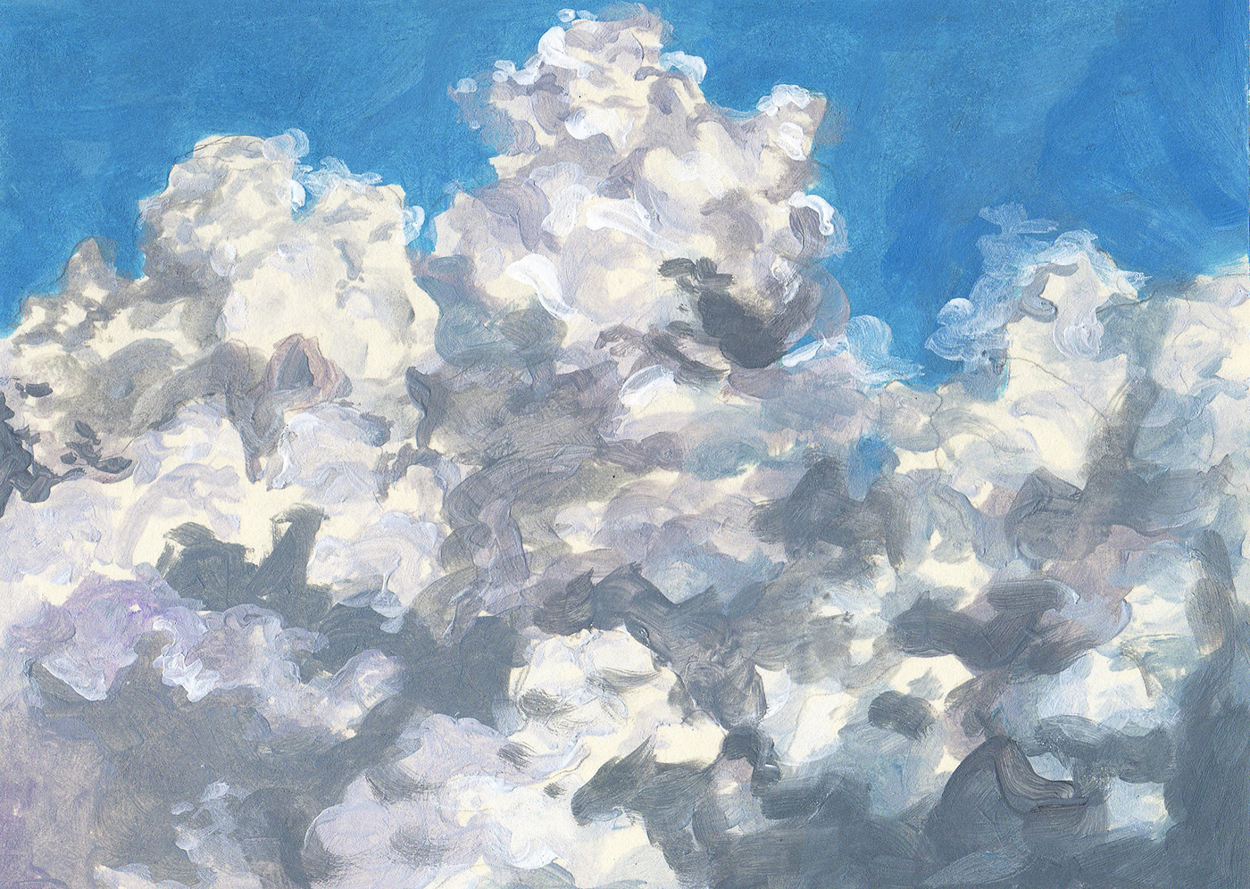 acrylic painting cloud paintig clouds Drawing  painting  