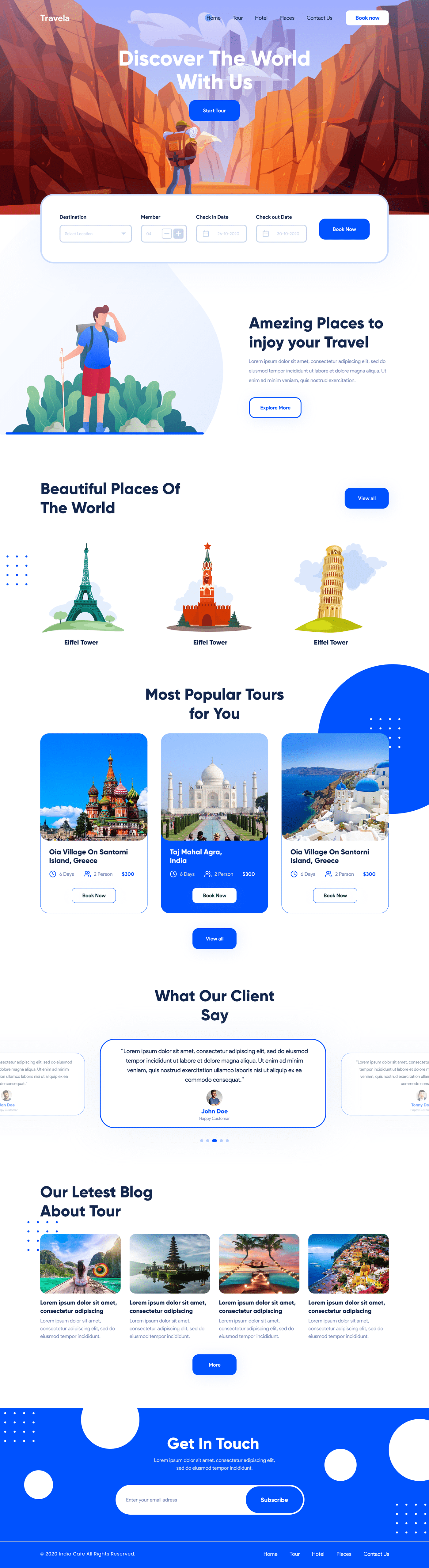 Figma web  template landing page travel agency Travel Website